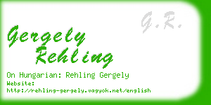 gergely rehling business card